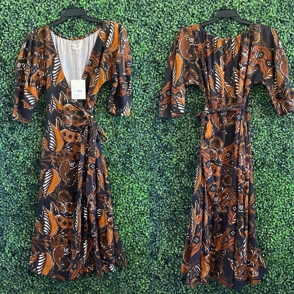 NWT MARA HOFFMAN Agnella Maxi Wrap Dress - Picture 15 of 15